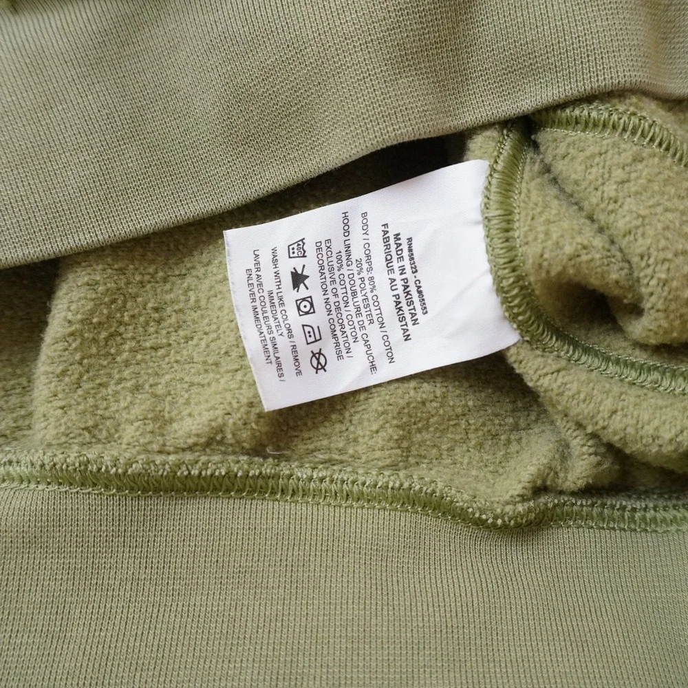 Nike Sportswear Club Fleece Hoodie Mens Large Olive Green Futura Logo Pullover